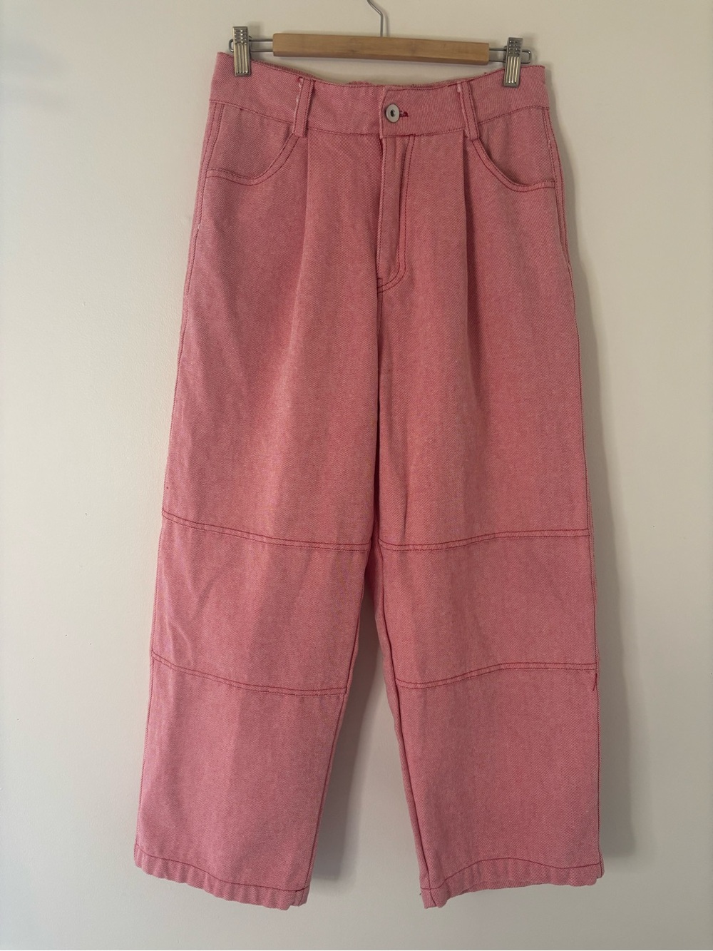 Women’s Red Wide-Leg Jeans